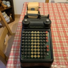 Vtg Antique "Continental" Adding Machine Calculator  (Handle is Missing)