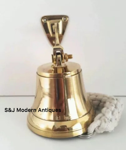 Antique brass wall bell - antique,