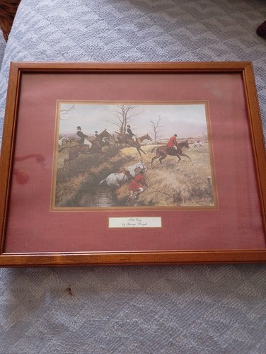 Vintage fox hunting print - vintage,
