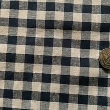 Laura Ashley Woven Check Fabric Charcoal Black / Sand