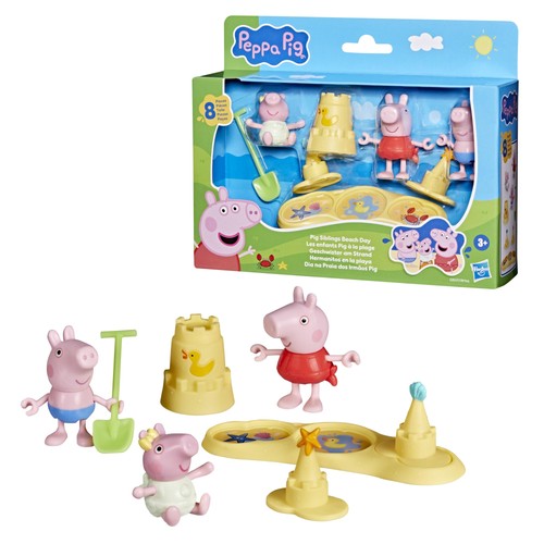 Peppa pig siblings beach day - pig,