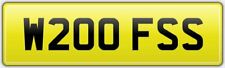 WOOFS NUMBER PLATE W200 FSS - WOOF PUP DOG K9 PAMPERED POOCH GROOMING MOBILE VAN