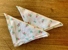 PAIR OF VINTAGE COTTON PRINTED