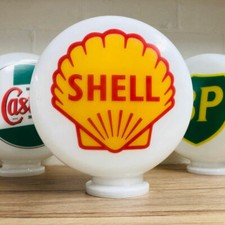 Shell Mini Gas Pump Globe, Oil and Petrol Memorabilia, Hand Blown Glass Globe