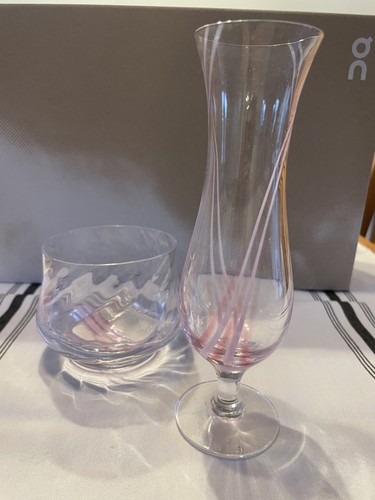 Caithness glass vase pink - vase, &