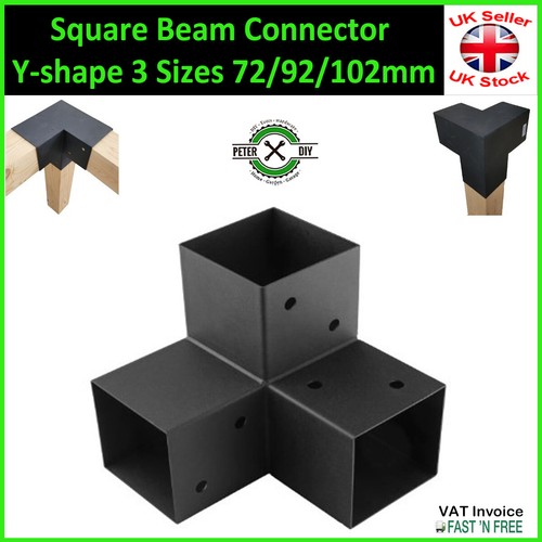 Pergola black square beam - black,