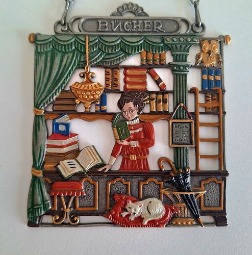 Vintage pewter kuhn zinn wall - pewter,