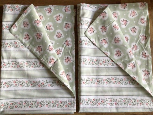 Ticking stripe floral lace - &,