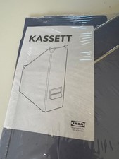 2 x Ikea Kassett blue Magazine Storage Office Files With Metal Trim NEW