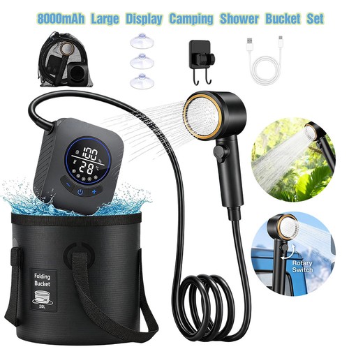 8000mah camping shower - 8000mah,