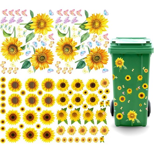 Wheelie bin stickers - flowers, 4