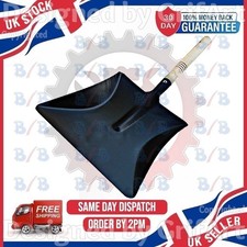 8" LARGE METAL COAL SHOVEL BLACK FIREPLACE FIRE ASH DUST PET DOG WIDE PAN SCOOP