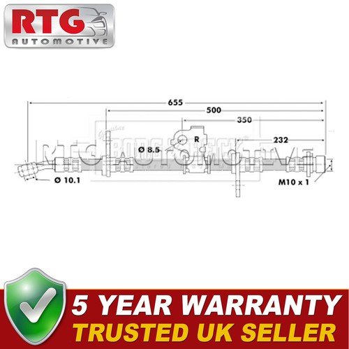 Front rear brake hose fits - front,