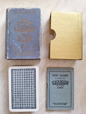 1935 LEXICON Waddingtons card game, COMPLETE, 52 cards, Rules Booklet