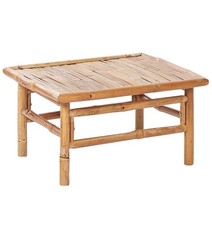 Garden Ottoman CERRETO Wood Off-White Outdoor Garden Stool Coffee Table New