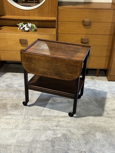 Vintage oak drinks trolley - drinks,