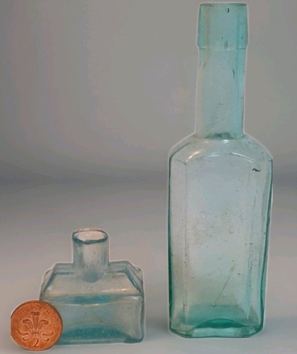 Vintage glass bottles 1890 - vintage,