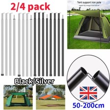 4x Adjustable Universal Telescopic Tent Poles Awning Camping Tarp Pole 50-200cm