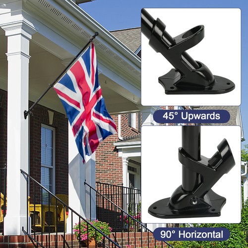 Wall mounted mount flag - wall, pole