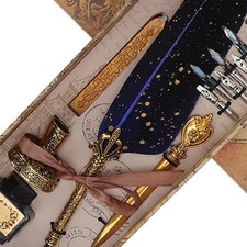 Quill Pen Set Exquisite Retro Smoothing Writing Feather Pen Caligraphy Pen BS