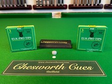 ELK-PRO Snooker & Pool Cue Tips Chesworth Cues Sheffield England T: 0114 2819300