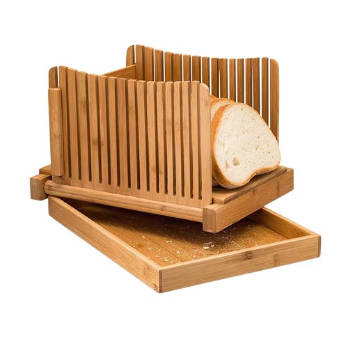 Bamboo bread slicer board - bamboo,