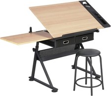 Drawing Table Drawers Stool