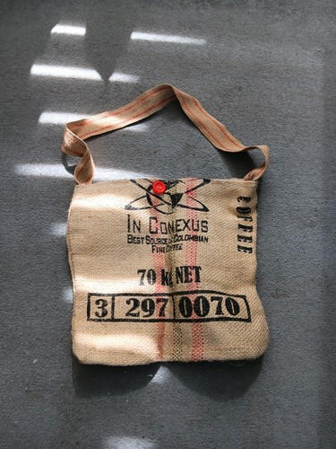 Handmade jute tote bag made - jute,
