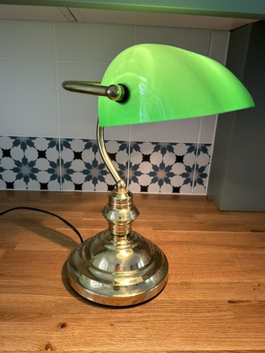 Vintage green brass bankers - green,