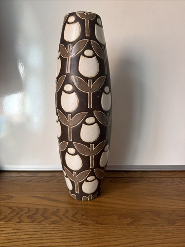 Ceramic vase brown cream - brown,