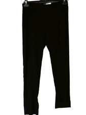 KEKOO New! Stretch long pants 42-44-46 elastic waistband viscose Black
