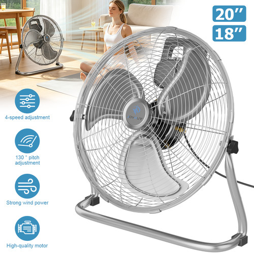 Metal floor fan high - metal, velocity