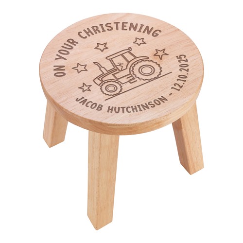 Personalised wooden stool - personalised,