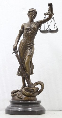 Bronze statue lady justice - statue,