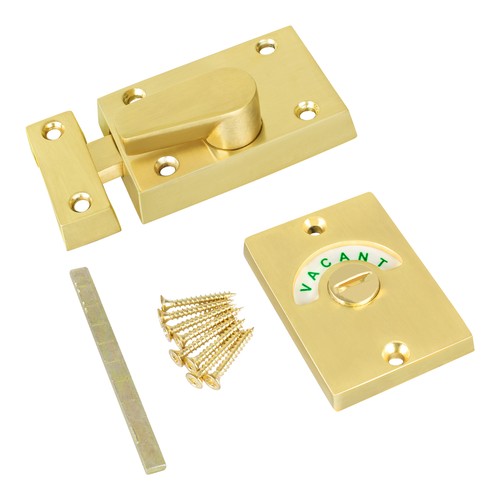 Satin brass indicator bolt - satin,