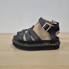 Dr Martens Blaire Black Leather Chunky Lightweight Platform Sandals Uk 5 Eu 38 .