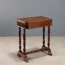 Antique Sewing Table Walnut