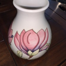 Moorcroft Pottery Baluster  Vase - Magnolia - 19cm