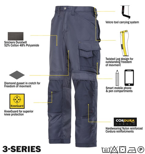 Snickers trousers 3312 - trousers,