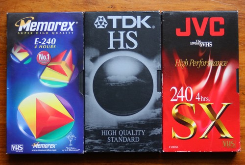 Used blank video tapes - 3,