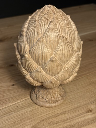 Artichoke wooden finial - artichoke, cap