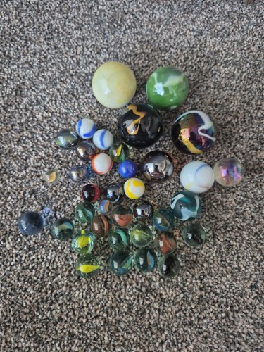 Vintage bag marbles good - of,