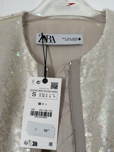 Viral zara ivory sequin jacket - sequin,