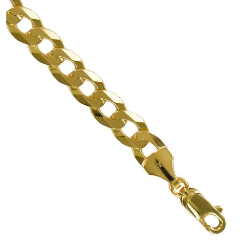 9ct yellow gold curb chain - gold,