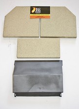 Cast Iron Baffle Plate & Fire Brick Set Morso Squirrel 1410, 1430, 1440 