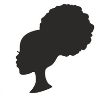 AFRO BARBIE HEAD VINYL DECAL