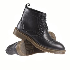 MENS BOOTS ARMY MILITARY COMBAT INDUSTRIAL WALKING WORK ANKLE BIKER SHOES FARMER