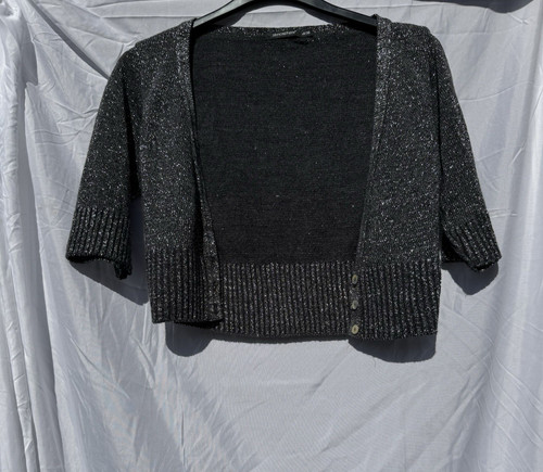 Sparkly cardigan cropped half - cropped,