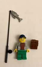 LEGO Angler Fisherman Hoodie Backpack Minifigure Fishing Rod etc NEW UK Seller.