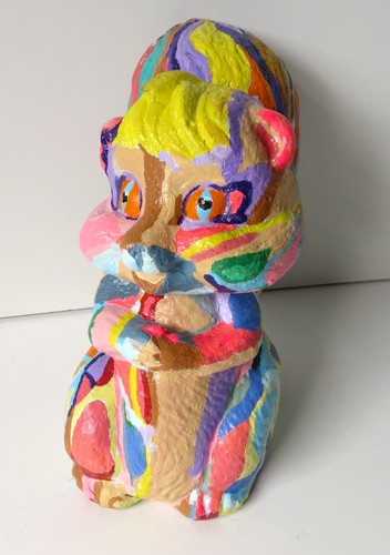Cohan painted sculpture - sculpture, cast